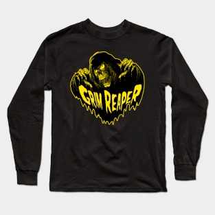 Grim Reaper in Yellow Long Sleeve T-Shirt